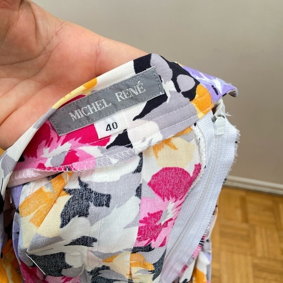 Vintage Floral Midi Skirt - Multicolor - Picture 7 of 8